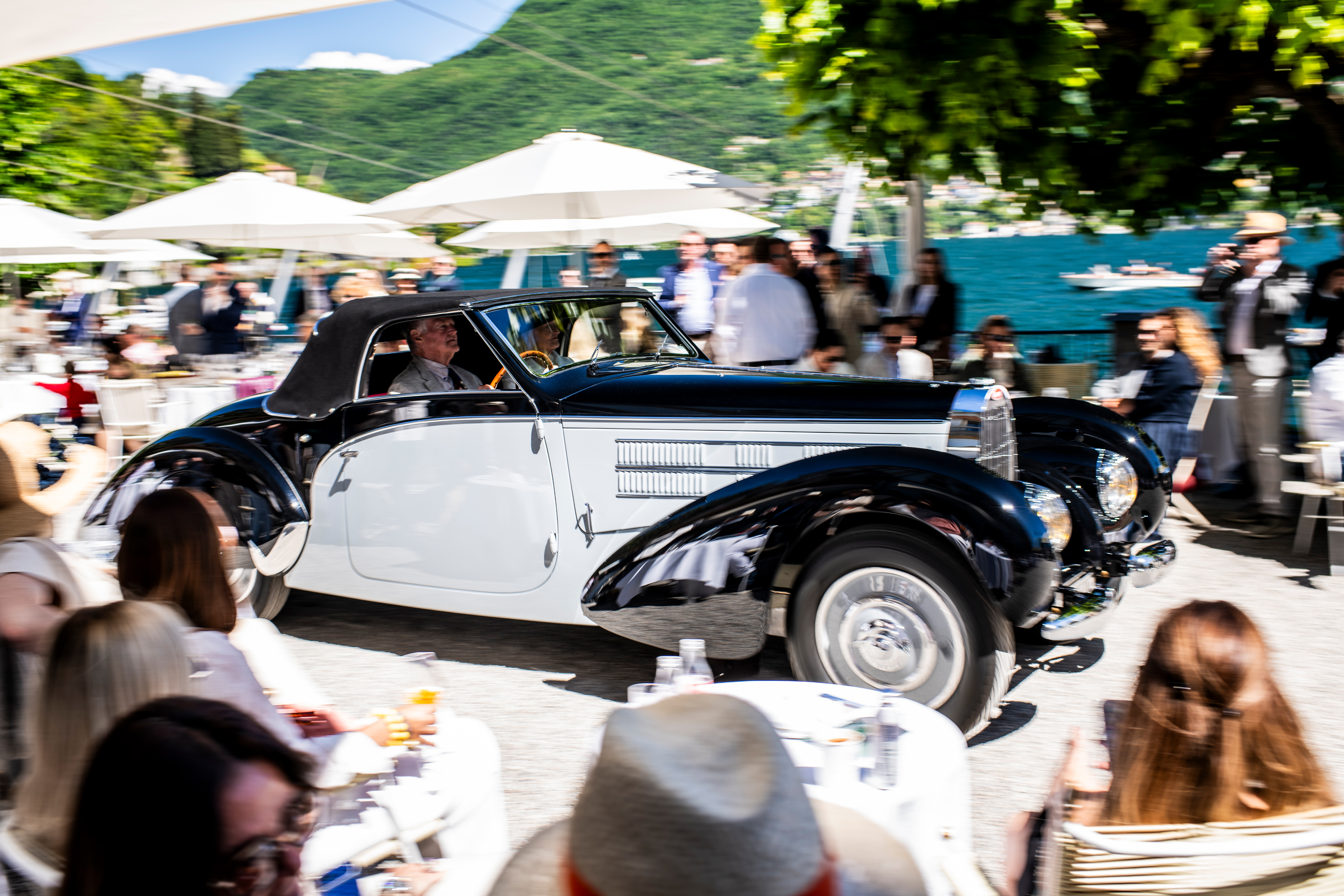 A rare Bugatti Type 57C “Aravis” at the Concorso d'Eleganza Villa d'Este, 2026.